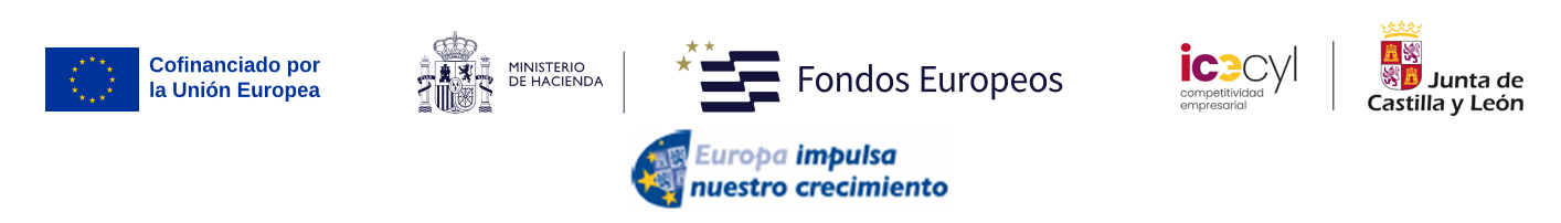 Proyecto financiado por el Fondo Europeo de Desarrollo Regional (FEDER) de la Unión Europea y la Junta de Castilla y León, a través del Instituto para la Competitividad Empresarial de Castilla y León (ICECYL), con el objetivo de conseguir una Europa más competitiva e inteligente.